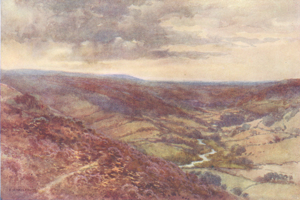 The Moors near Hackness, Scarborough. Yorkshire. By Ernest Haslehust 1920